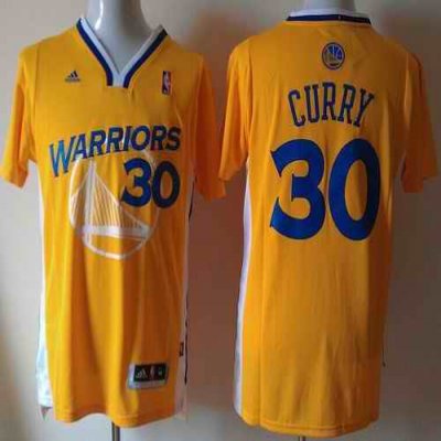 Warriors #30 Stephen Curry Gold Alternate Stitched NBA Jersey