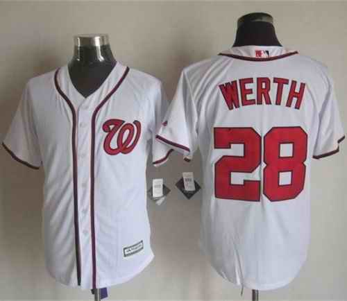 Nationals #28 Jayson Werth White New Cool Base Stitched MLB Jersey