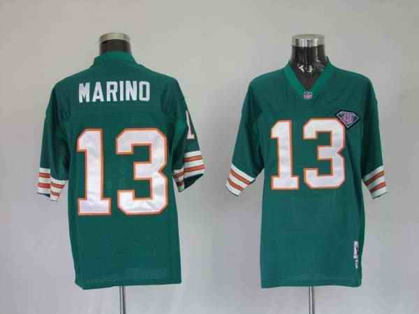 Mitchell and Ness Dolphins 1984 Dan Marino #13 Green Stitched Team Color NFL Jersey