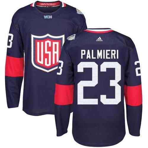 Team USA #23 Kyle Palmieri Navy Blue 2016 World Cup Stitched NHL Jersey