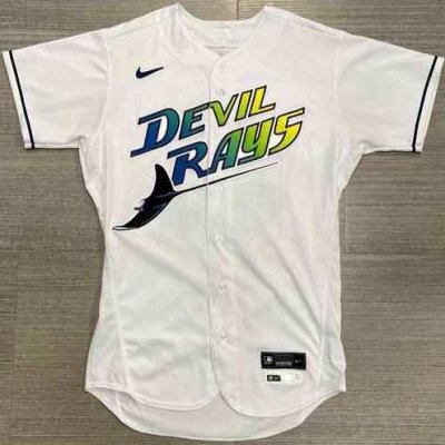 Men's Tampa Bay Rays Customized White Flex Base Stitched Baseball Jersey