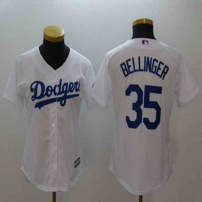 Women's Los Angeles Dodgers #35 Cody Bellinger White Cool Base Stitched MLB Jersey