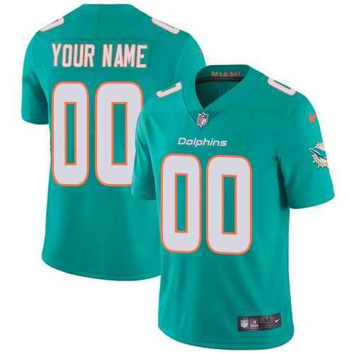 Youth Miami Dolphins ACTIVE PLAYER Custom Aqua Vapor Untouchable Limited Stitched Jersey