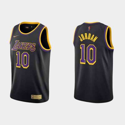 Men's Los Angeles Lakers #10 Deandre Jordan Black Stitched Jersey