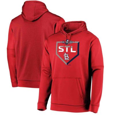 Men's St. Louis Cardinals Majestic Red 2019 Postseason Dugout Pullover Hoodie