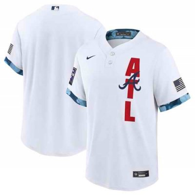 Men's Atlanta Braves Blank 2021 White All-Star Cool Base Stitched MLB Jersey