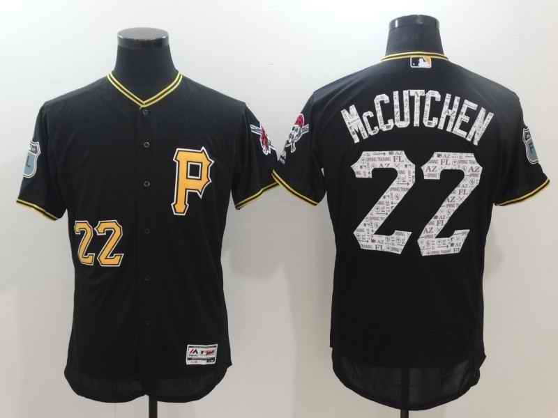 Men's Pittsburgh Pirates #22 Andrew McCutchen Majestic Black 2017 Spring Training   Authentic Flex Base Player Stitched MLB Jersey