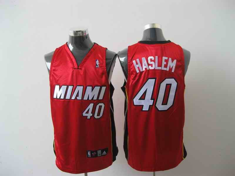 Heat #40 Udonis Haslem Red Stitched NBA Jersey