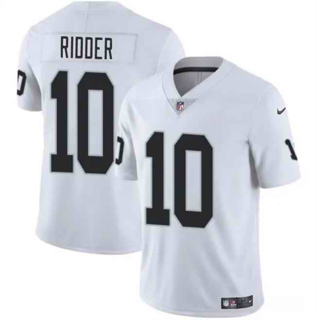 Men's Las Vegas Raiders #10 Desmond Ridder White 2024 Vapor Stitched Football Jersey