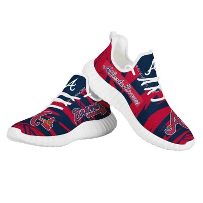 Men's Atlanta Braves Mesh Knit Sneakers/Shoes 001