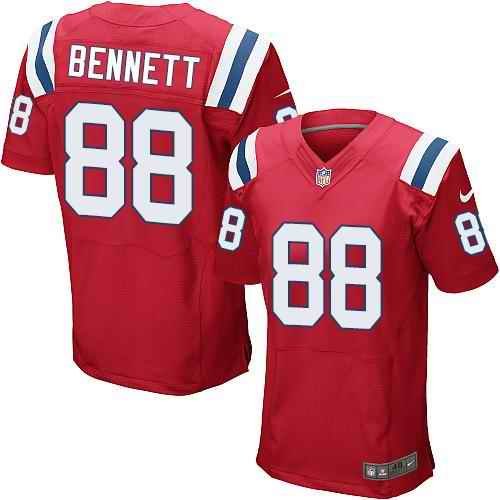 Nike Patriots #88 Martellus Bennett Red Alternate Men's Stitched NFL Elite Jersey