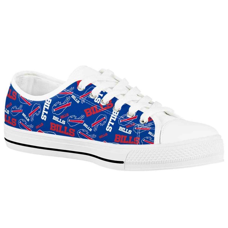 Men's Buffalo Bills Low Top Canvas Sneakers 008