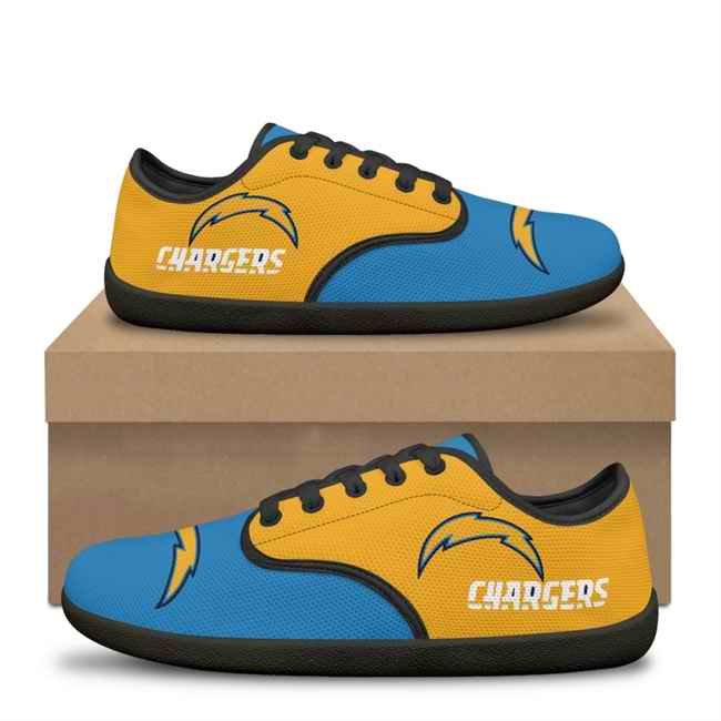 Men's Los Angeles Chargers Low Top Sneakers/Shoes 001 (Pls check description for details)