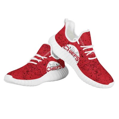 Women's Kansas City Chiefs Mesh Knit Sneakers/Shoes 017