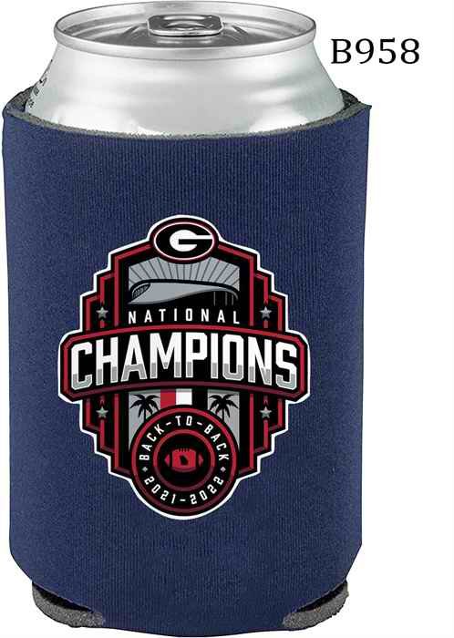 Georgia Bulldogs Navy 2022 National Champions Can Coolers B958