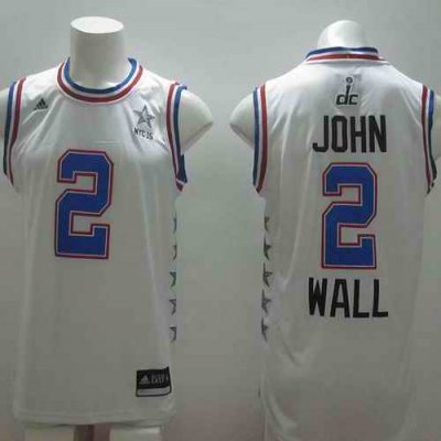 Wizards #2 John Wall White 2015 All Star Stitched NBA Jersey