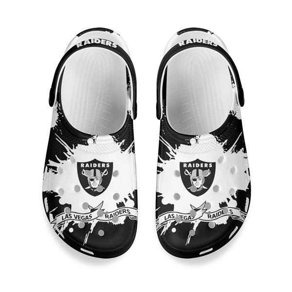 Women's Las Vegas Raiders Bayaband Clog Shoes 002