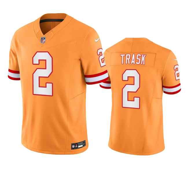 Men's Tampa Bay Buccaneers #2 Kyle Trask Orange 2023 F.U.S.E.  Throwback Limited Stitched Jersey