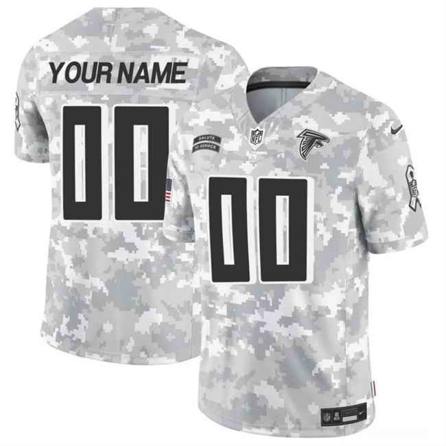 Men's Atlanta Falcons Active Player Custom 2024 F.U.S.E Arctic Camo Salute to Service Limited Stitched Football Jersey