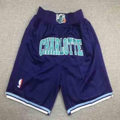 Men's Charlotte Hornets Purple Swingman Basketball Shorts