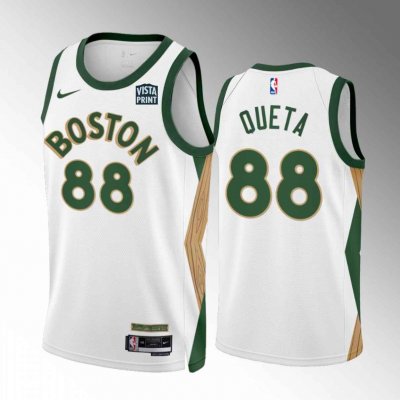 Men's Boston Celtics #88 Neemias Queta White 2023/24 City Edition Stitched Basketball Jersey