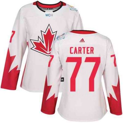 Team Canada #77 Jeff Carter White 2016 World Cup Women's Stitched NHL Jersey