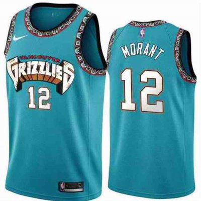 Youth Memphis Grizzlies #12 Ja Morant Teal Stitched Basketball Jersey