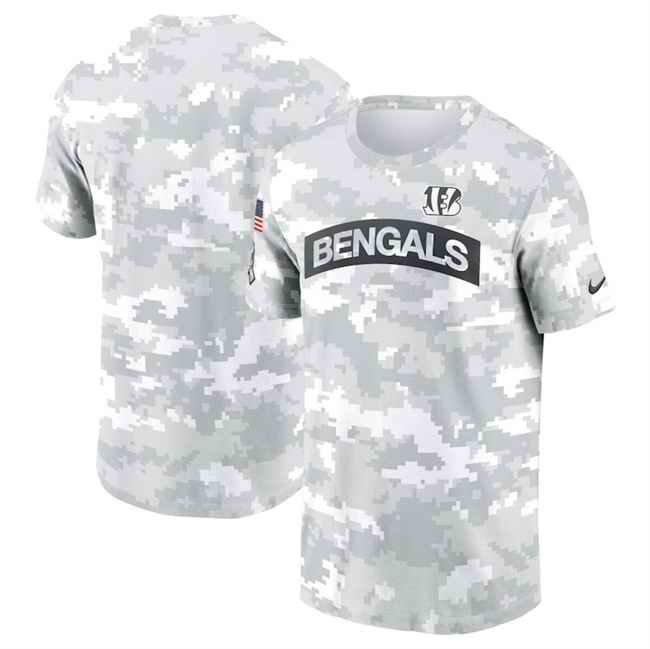 Men's Cincinnati Bengals 2024 Arctic Camo Salute to Service Performance T-Shirt