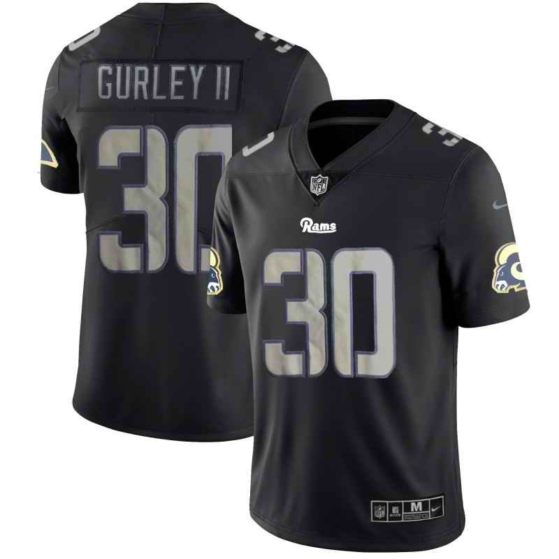 Men's Los Angeles Rams  #30 Todd Gurley II Black 2018 Impact Limited Stitched NFL Jersey