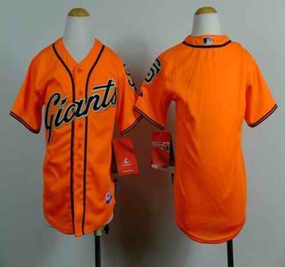 Giants Blank Orange Alternate Stitched Youth MLB Jersey