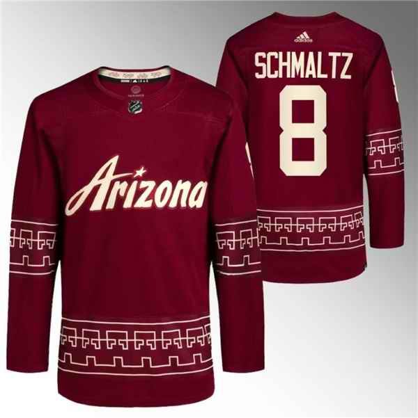 Men's Arizona Coyotes #8 Nick Schmaltz Garnet Alternate Pro Jersey