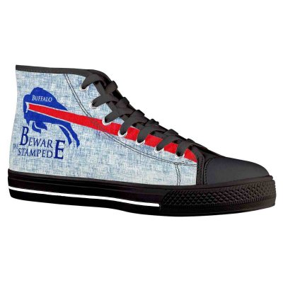 Women's Buffalo Bills High Top Canvas Sneakers 003