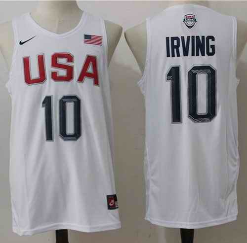 Nike Team USA #10 Kyrie Irving White 2016 Dream Team Stitched NBA Jersey