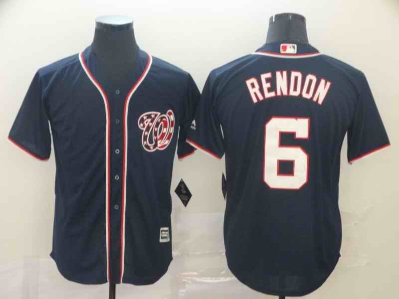 Men's Washington Nationals #6 Anthony Rendon Navy Cool Base Stitched MLB Jersey