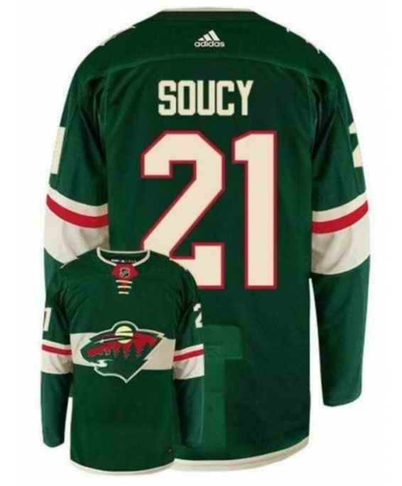 Women's Minnesota Wild #21 Carson Soucy Green Stitched NHL Jersey