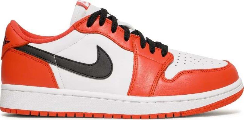 Men's Running Weapon Air Jordan 1 White/Orange Low Shoes 280