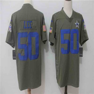 Men's Nike Dallas Cowboys #50 Sean Lee Olive Salute To Service Limited Stitched NFL Jersey