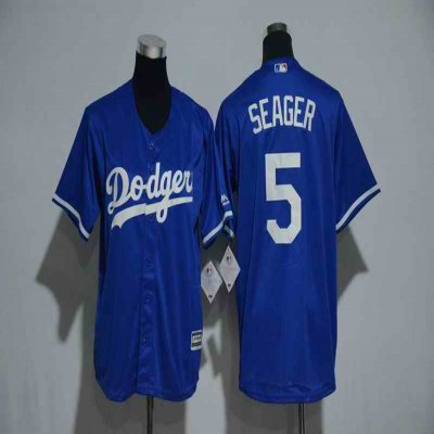 Youth Los Angeles Dodgers #5 Corey Seager Majestic Royal Alternate Cool Base Player Stitched MLB Jersey