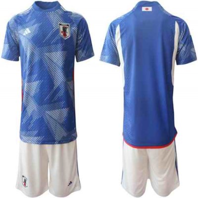 Men's Japan Blank Blue Home Soccer Jersey Suit