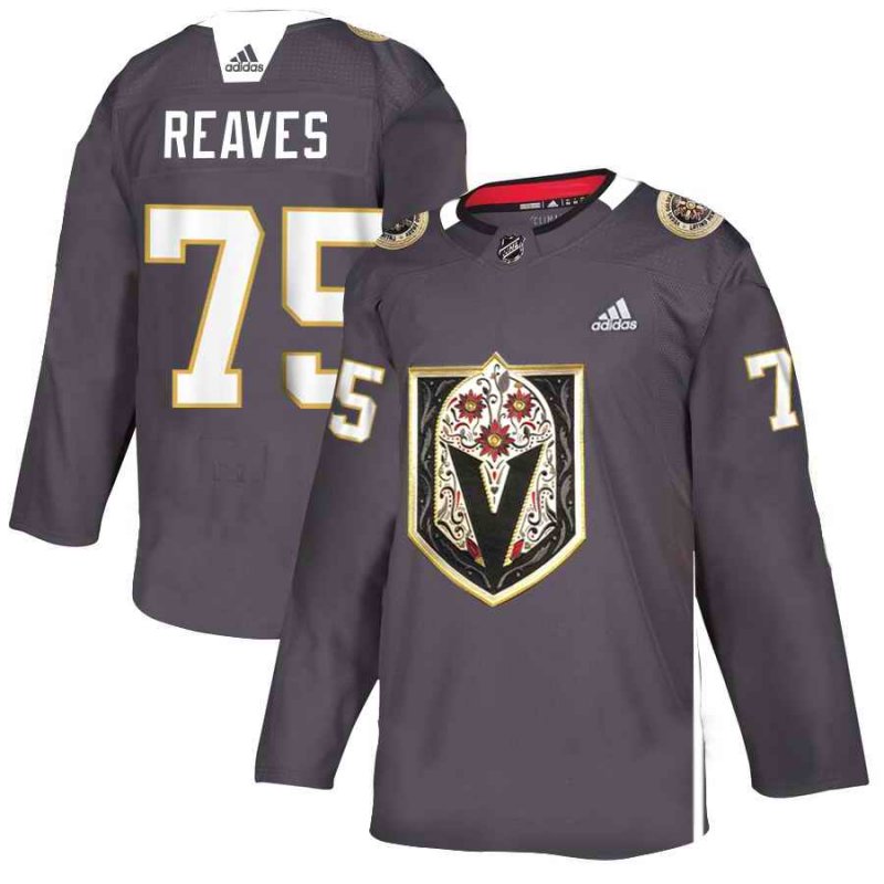 Men's Vegas Golden Knights #75 Ryan Reaves Grey Latino Heritage Night Stitched NHL Jersey