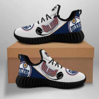 Women's Edmonton Oilers Mesh Knit Sneakers/Shoes 002