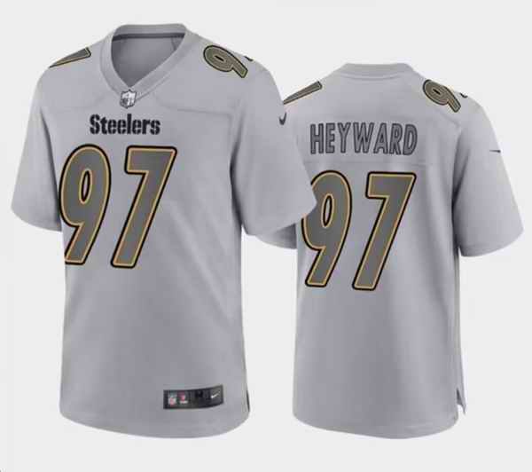 Men's Pittsburgh Steelers #97 Cameron Heyward Gray Atmosphere Fashion Stitched Jersey