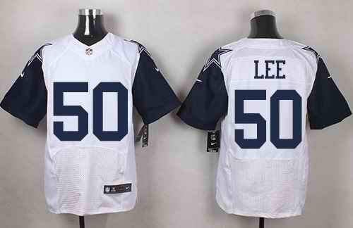 Nike Cowboys #50 Sean Lee White Men's Stitched NFL Elite Rush Jersey