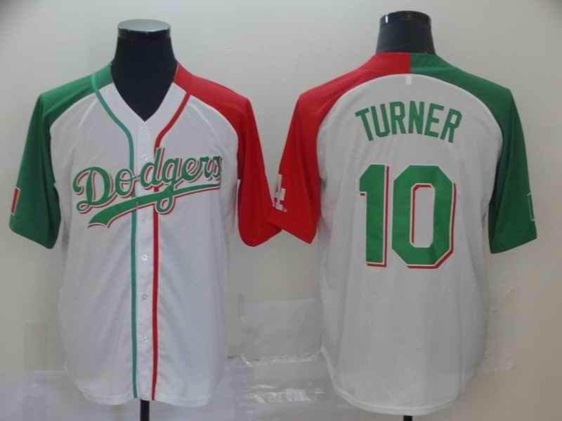 Men's Los Angeles Dodgers #10 Justin Turner Mexican Heritage Culture Night MLB Jersey