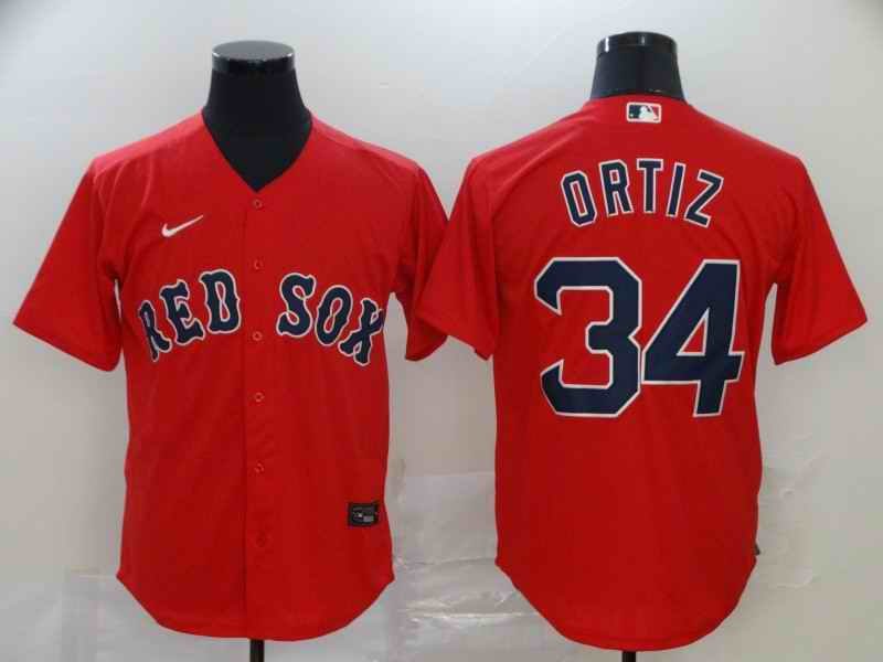 Men's Boston Red Sox #34 David Ortiz Red Cool Base Stitched MLB Jersey