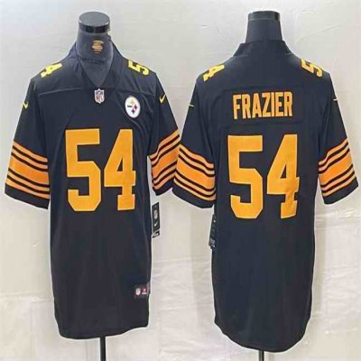 Men's Pittsburgh Steelers #54 Zach Frazier Black Color Rush Untouchable Limited Stitched Jersey