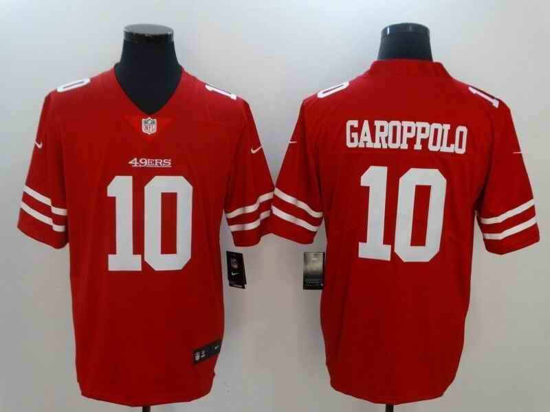 Men's Nike San Francisco 49ers #10 Jimmy Garoppolo Red Vapor Untouchable Limited Stitched NFL Jersey