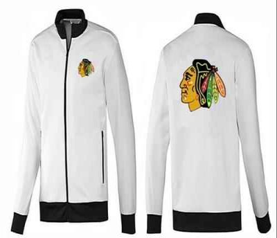 NHL Chicago Blackhawks Zip Jackets White-1