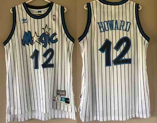 Men's Orlando Magic Men's Orlando Magic #12 Dwight Howard White Stitched JerseyWhite Stitched Jersey