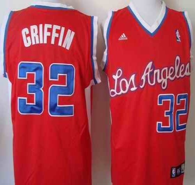 Clippers #32 Blake Griffin 2011 New Style Red Revolution 30 Stitched NBA Jersey